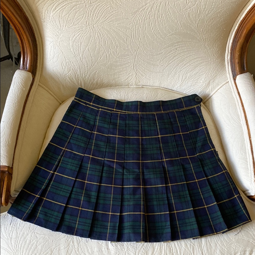 Plaid Pleated Skirt With Built-In Shorts